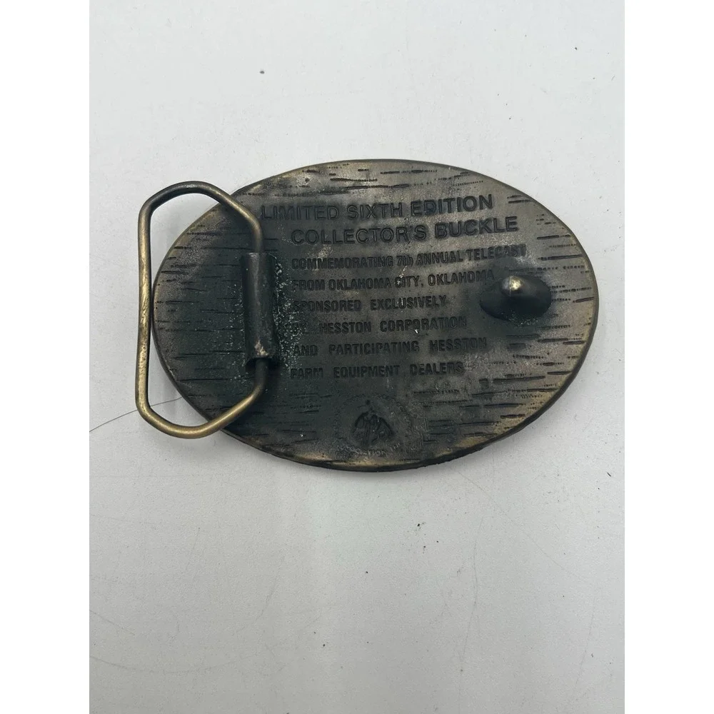 1980 Hesston NFR National Finals Rodeo Cowboys Western 6th Edition Belt Buckle